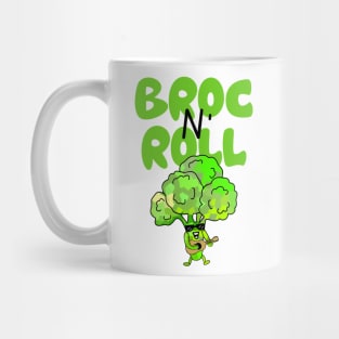 ROCK And Roll Funny Broccoli Mug